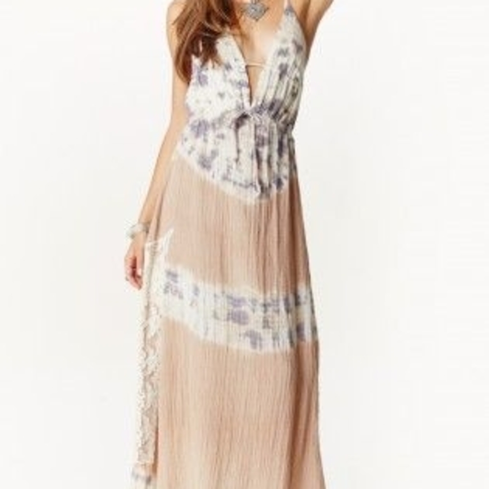 ALC by Alessandra Halter Tie dye Maxi Guaze Cotton Dress Size XS‎